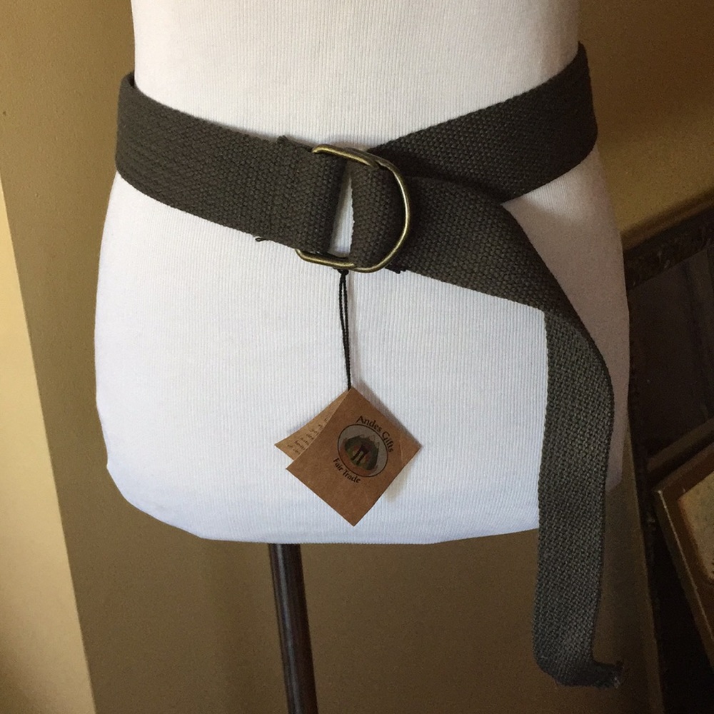 Woven Cotton Belt sz MEDIUM 45” Olive Green $35new